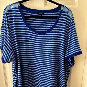 Talbots Plus Size 3X Blue Tee